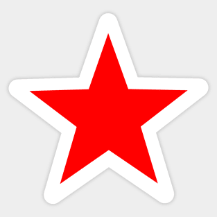 Red and White Star Sticker